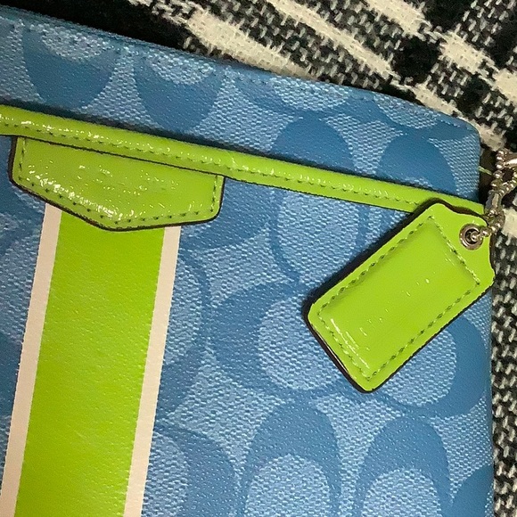 Coach blue with green stripe signature hipster - Picture 4 of 9
